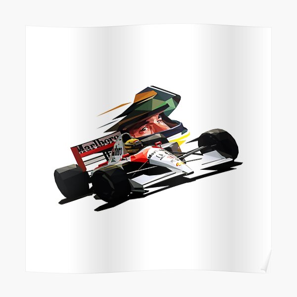 Ayrton Senna Low Poly Poster