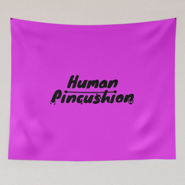 Item preview, Human Pincushion Piercing Enthusiast Design- black/pink designed and sold by MixedBagMerch.