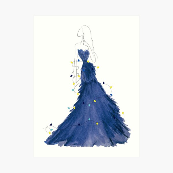 Watercolor Hanukkah Lights- Vintage sewing pattern 4 Art Print