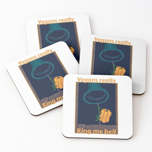 Item preview, Vegans really ring my bell - funny cartoon with white background designed and sold by Crystal Raymond.