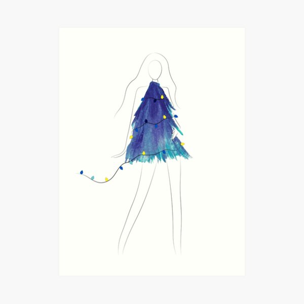 Watercolor Hanukkah Lights- Vintage sewing pattern 3 Art Print