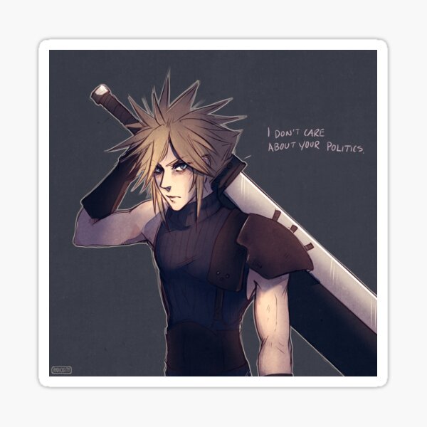 Remake Cloud Strife Sticker For Sale By Xradiosity Redbubble