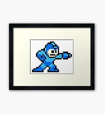 Mega Man Pixel Art Framed Print