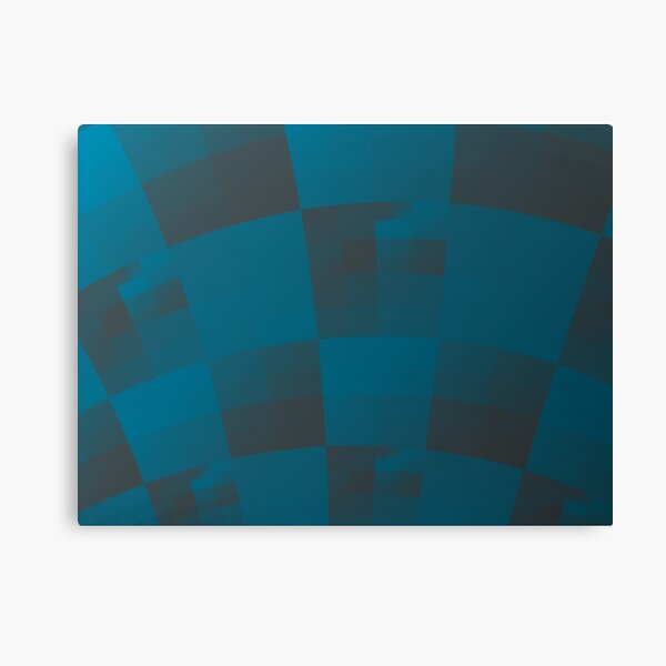 Squares Abstract Pattern Blue Canvas Print