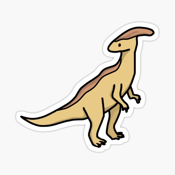 Item preview, Cute Yellow Parasaurolophus Dinosaur designed and sold by bassoongirl123.