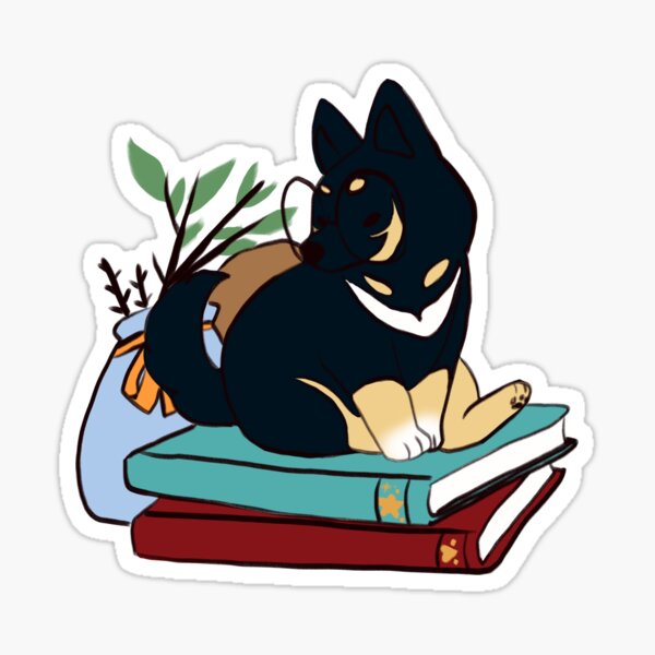 Dog Books Sticker