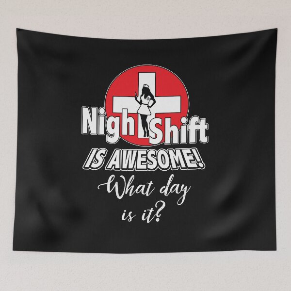Item preview, Funny Night shift is awesome Tshirt Nursing designed and sold by sunnym79.