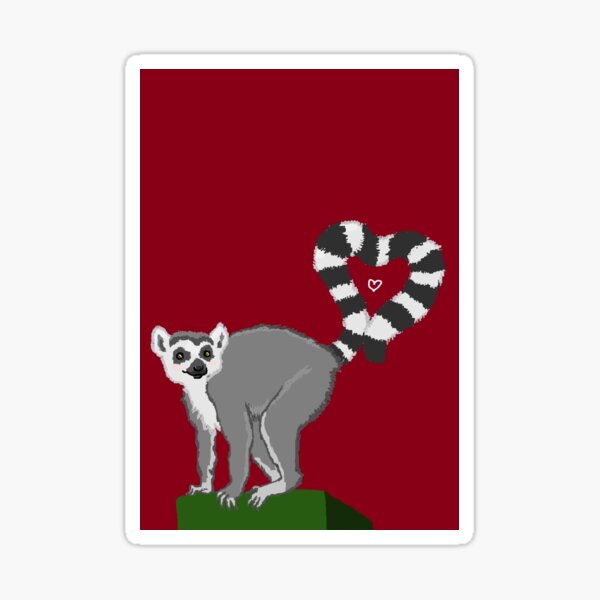 Lemur Love Sticker