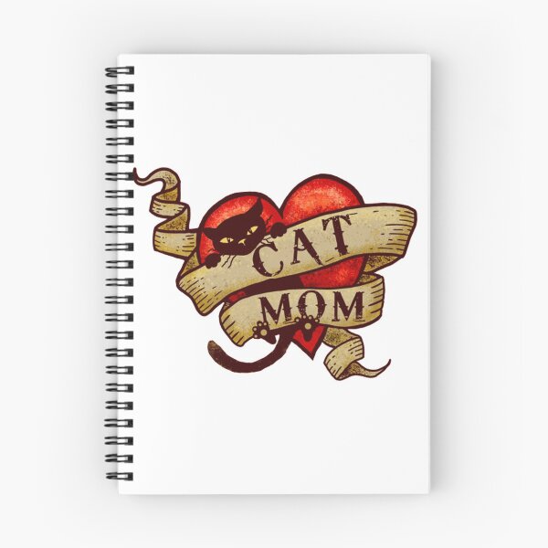 Item preview, Cat T-ShirtCat Mom in Retro Heart Tattoo Style designed and sold by LaVanen.