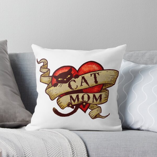 Item preview, Cat T-ShirtCat Mom in Retro Heart Tattoo Style designed and sold by LaVanen.