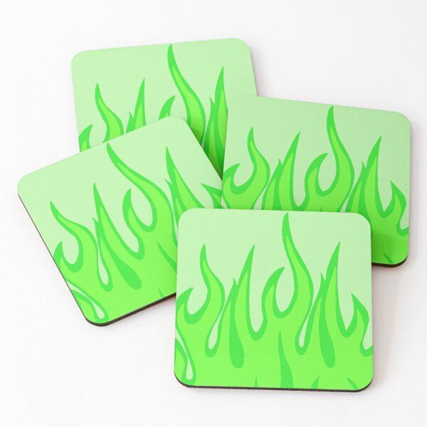 Item preview, green flames designed and sold by Rachel Cortez.