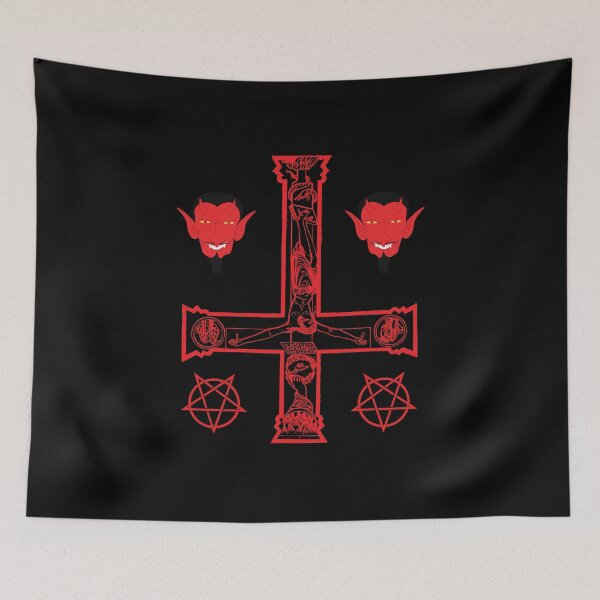 Item preview, Inverted Cross Pentagram Beelzebub Crucified Jesus designed and sold by h44k0n.