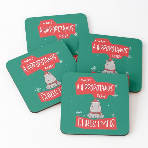 Item preview, I WANT A HIPPOPOTAMUS FOR CHRISTMAS designed and sold by Delicious Design ⭐⭐⭐⭐⭐.