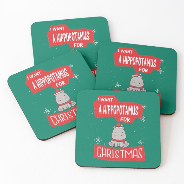 Item preview, I WANT A HIPPOPOTAMUS FOR CHRISTMAS designed and sold by Delicious Design ⭐⭐⭐⭐⭐.