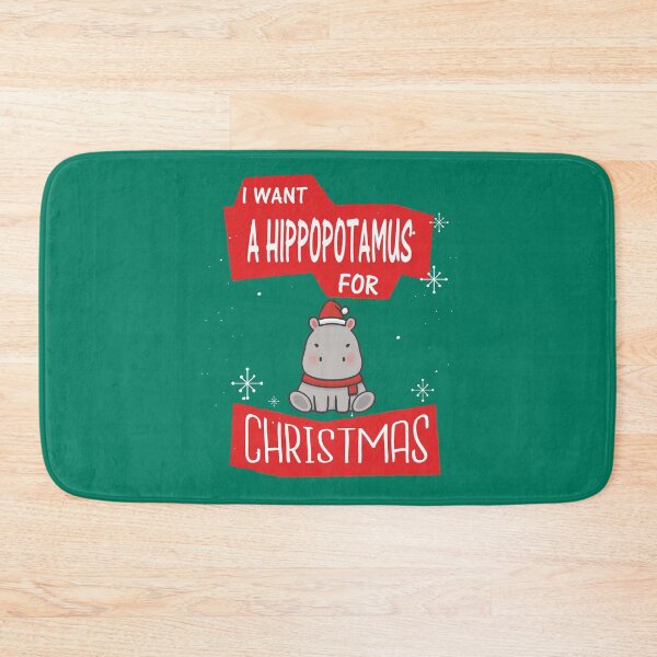 Item preview, I WANT A HIPPOPOTAMUS FOR CHRISTMAS designed and sold by Delicious Design ⭐⭐⭐⭐⭐.