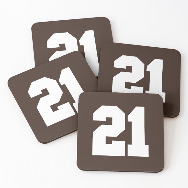 Item preview, 21 Number Cleveland Sports Twenty-One Brown Jersey designed and sold by HelloFromAja.