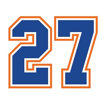 Twenty Seven Jersey Number Sports 27 Art Board Print for Sale by HelloFromAja Redbubble