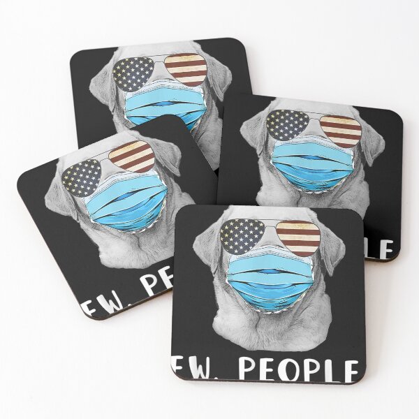 Item preview, Labrador Dog Wearing a Face Mask USA Flag Ew People Lab Gift designed and sold by bettysexton.