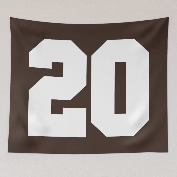 Item preview, 20 Number Cleveland Sports Twenty Brown Jersey designed and sold by HelloFromAja.