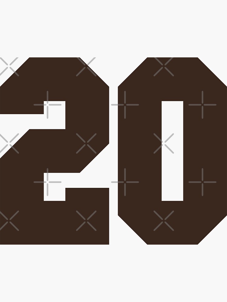 77 Number Cleveland Sports Seventy-Seven Brown Jersey Sticker for Sale by  HelloFromAja