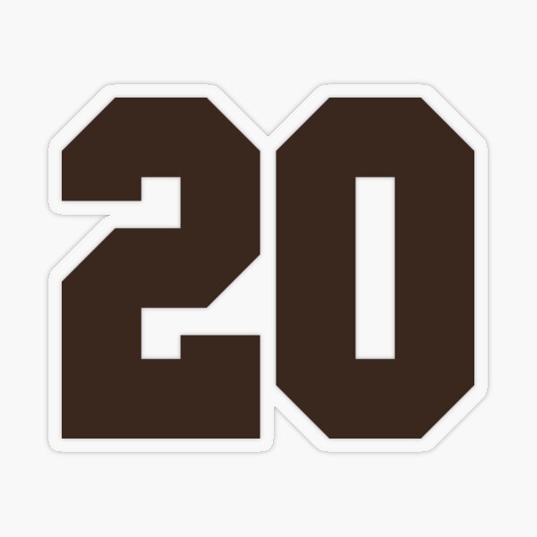 11 Number Cleveland Sports Eleven Brown Jersey Sticker for Sale by  HelloFromAja