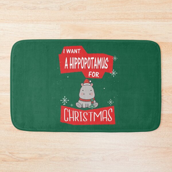 Item preview, I WANT A HIPPOPOTAMUS FOR CHRISTMAS designed and sold by Delicious Design ⭐⭐⭐⭐⭐.
