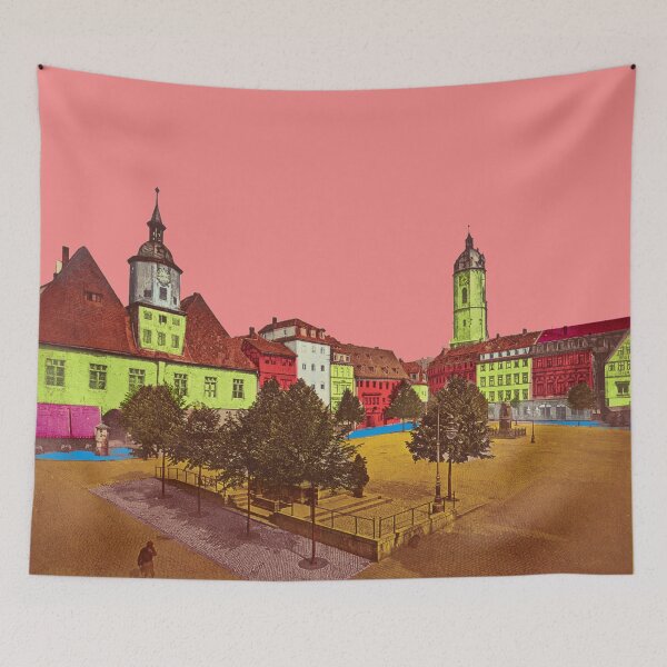 Item preview, vintage Jena market square, university town of Thuringia designed and sold by Mauswohn.