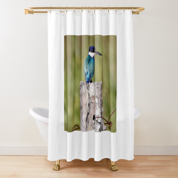 Forrest Kingfisher Shower Curtain