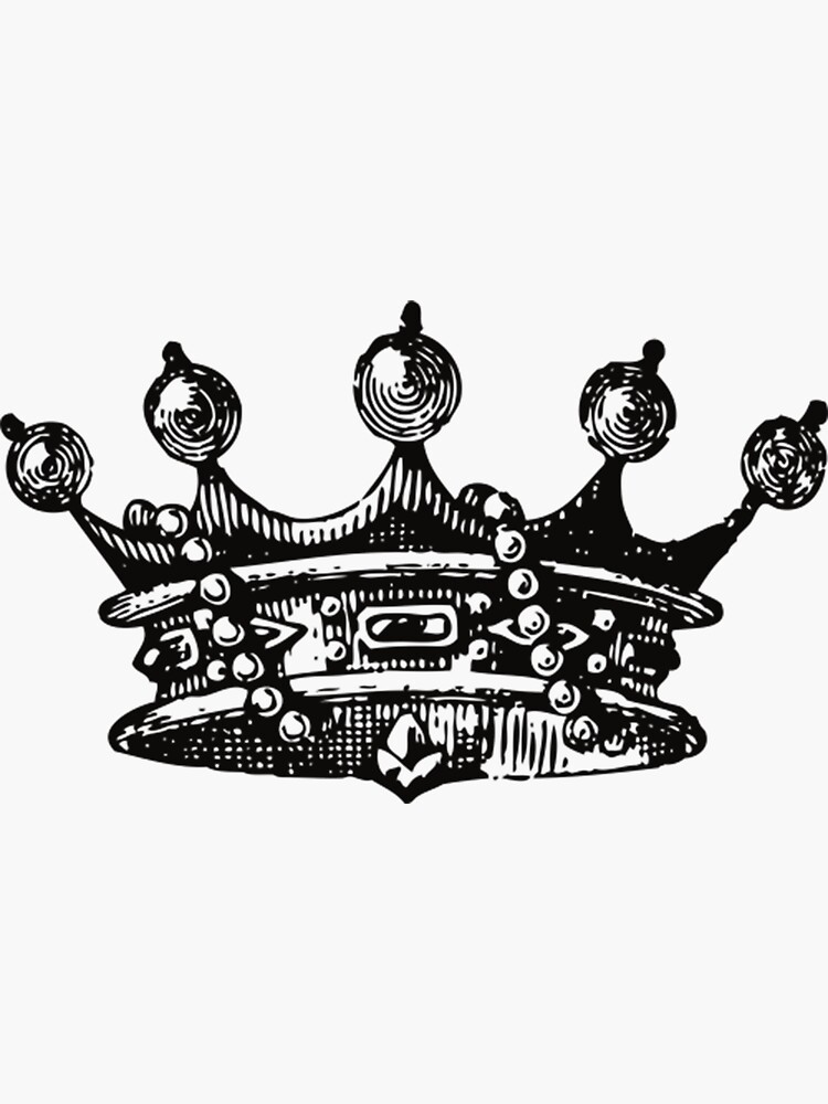 &ldquo;Crown T-ShirtRoyal Crown _ Vintage Crown&rdquo; Sticker by LaVanen | Redbubble
