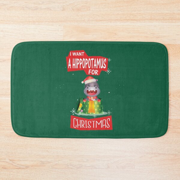 Item preview, I WANT A HIPPOPOTAMUS FOR CHRISTMAS designed and sold by Delicious Design ⭐⭐⭐⭐⭐.