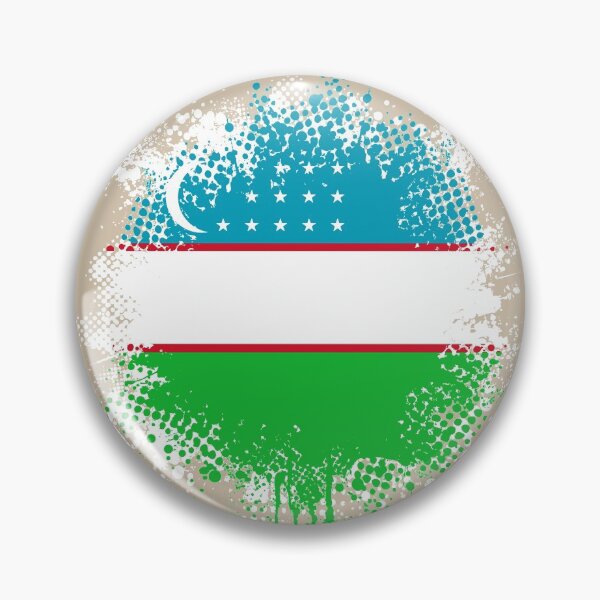 Item preview, Flag of Uzbekistan - Splat designed and sold by pixelinga.