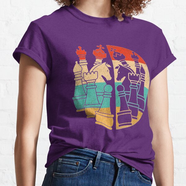 Vintage retro chess pieces stalemate Classic T-Shirt