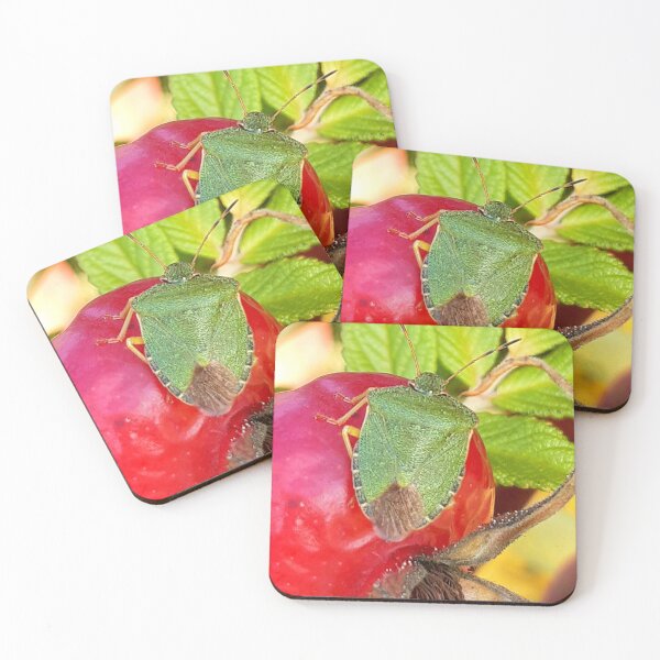Item preview, Green beetle on red berry designed and sold by Emma  Amies.