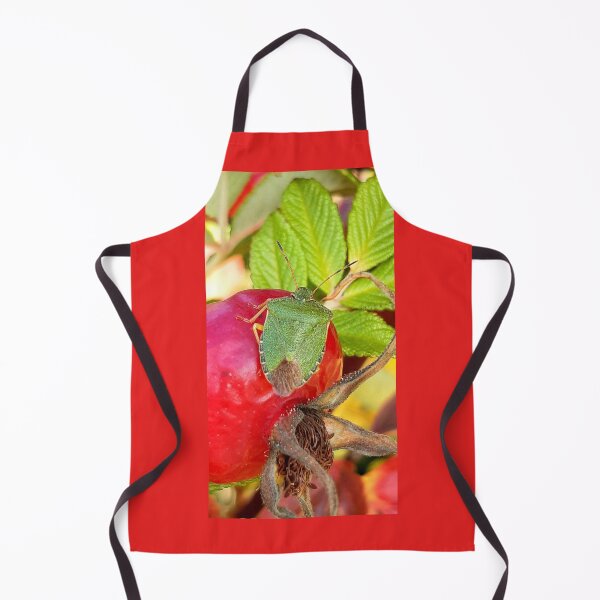 Item preview, Green beetle on red berry designed and sold by Emma Amies.