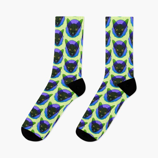 Item preview, Trippy Green and Blue Glitch Cat designed and sold by ProximaBrian.