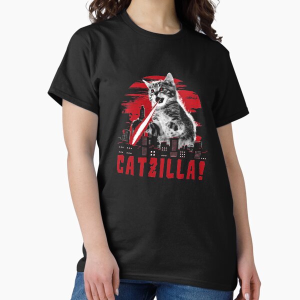 Item preview, Cute Kitten - Beware Laser Cat Catzilla In City Sunset designed and sold by Ahiuelamlun.