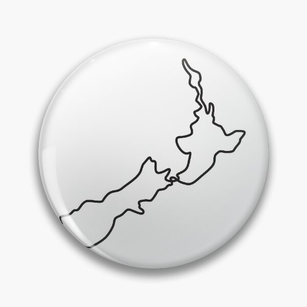 Item preview, Map of New Zealand Showing North Island and South Island Continuous Line Drawing designed and sold by patrimonio.