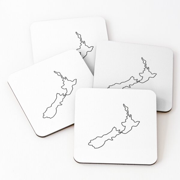 Item preview, Map of New Zealand Showing North Island and South Island Continuous Line Drawing designed and sold by patrimonio.
