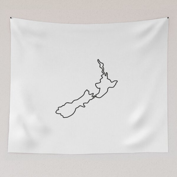 Item preview, Map of New Zealand Showing North Island and South Island Continuous Line Drawing designed and sold by patrimonio.
