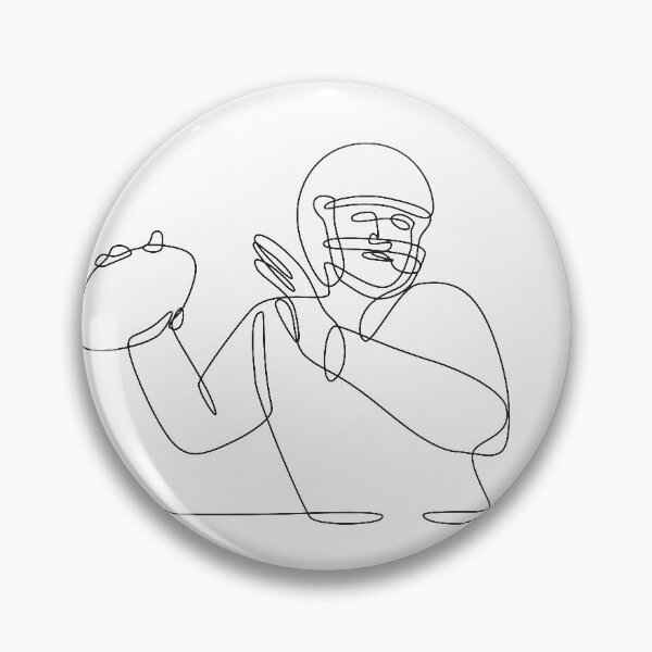 Item preview, American Football Quarterback About to Throw Ball Continuous Line Drawing designed and sold by patrimonio.