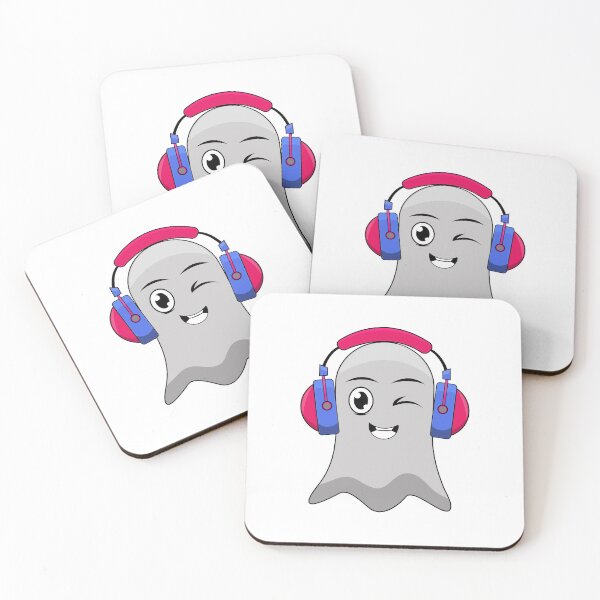 Item preview, Cute halloween ghost with headphones (boo-boo) designed and sold by DBkaushal.