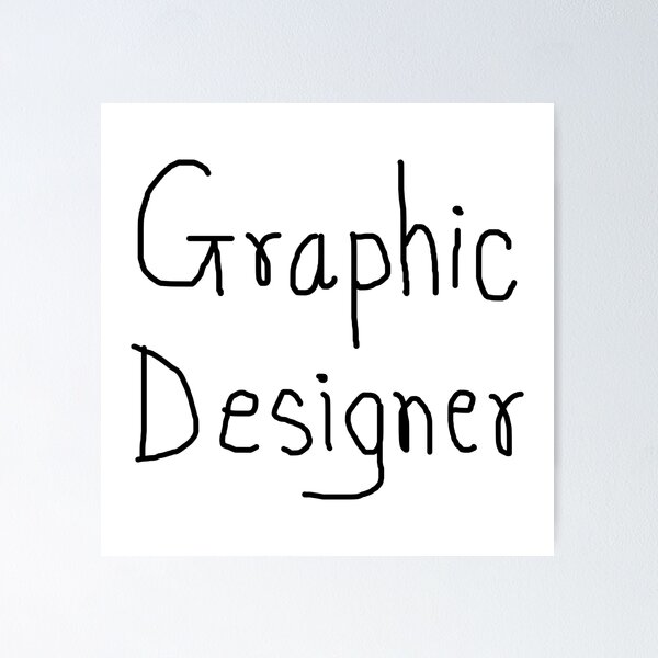 Item preview, Graphic Designer Design black font designed and sold by Piztees.