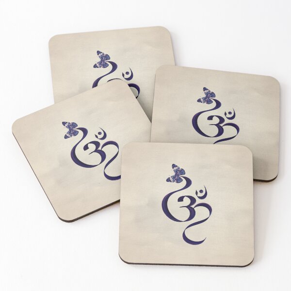 Item preview, OM symbol and Butterfly - watercolor designed and sold by k9printart.