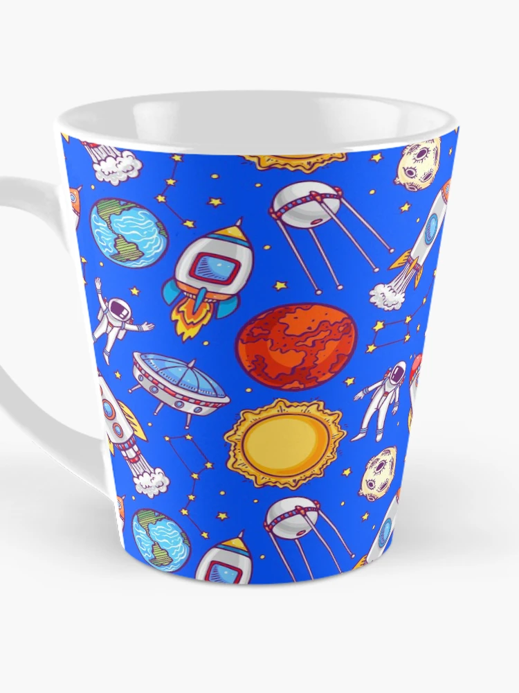 Thumbnail 3 of 4, Coffee Mug, Space Ship Pattern designed and sold by PatternSquare.