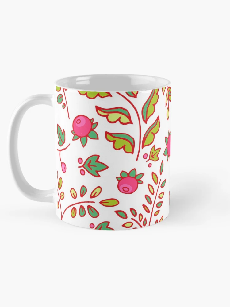 Thumbnail 5 of 6, Coffee Mug, Pink Flower Pattern designed and sold by PatternSquare.