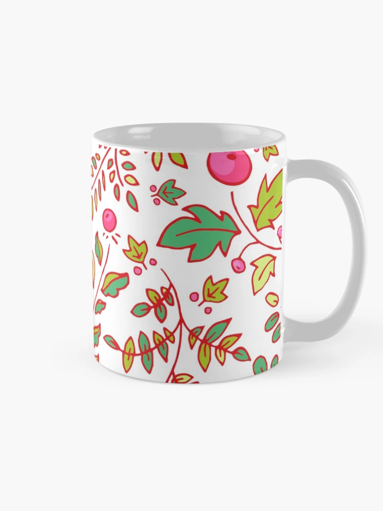 Thumbnail 3 of 6, Coffee Mug, Pink Flower Pattern designed and sold by PatternSquare.