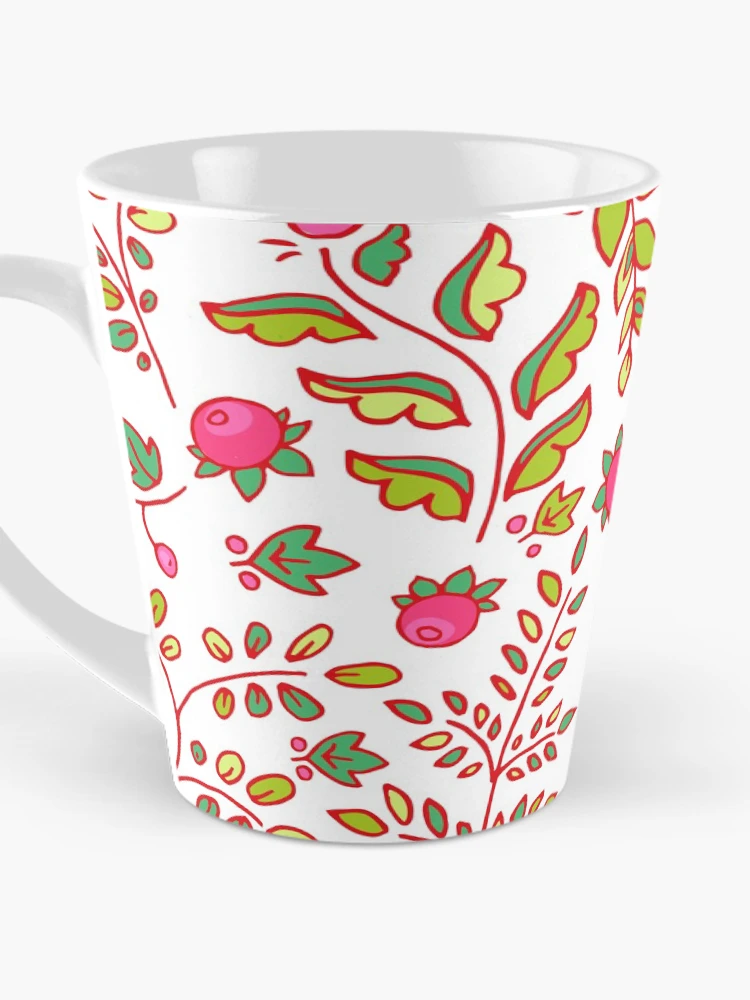 Thumbnail 3 of 4, Coffee Mug, Pink Flower Pattern designed and sold by PatternSquare.