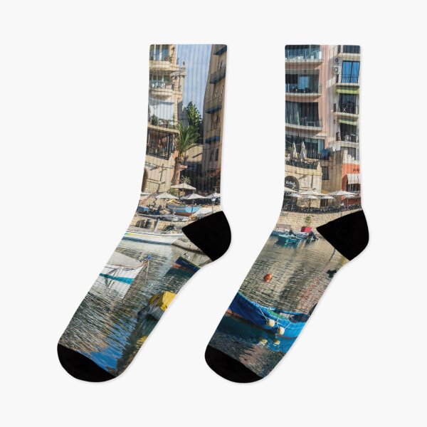 Item preview, Silky Mediterranean Colours - Saint Julians Waterfront in Malta designed and sold by Georgia Mizuleva.