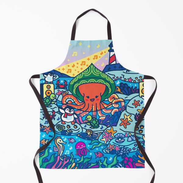 Item preview, Poulpa the octopus playing Music in the Tide pool - Creatober 2020 days 20-22 designed and sold by TokiPY.