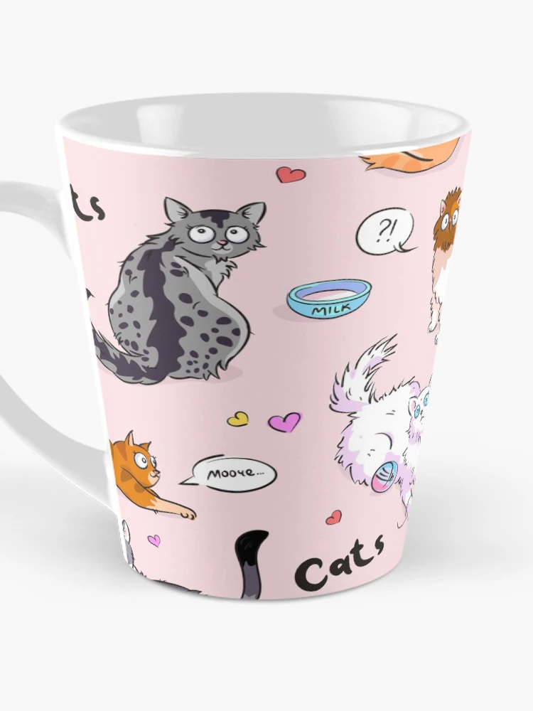 Thumbnail 3 of 4, Coffee Mug, Cute Playing Cats Pattern designed and sold by PatternSquare.